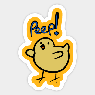 Yellow Chick Peep Sticker